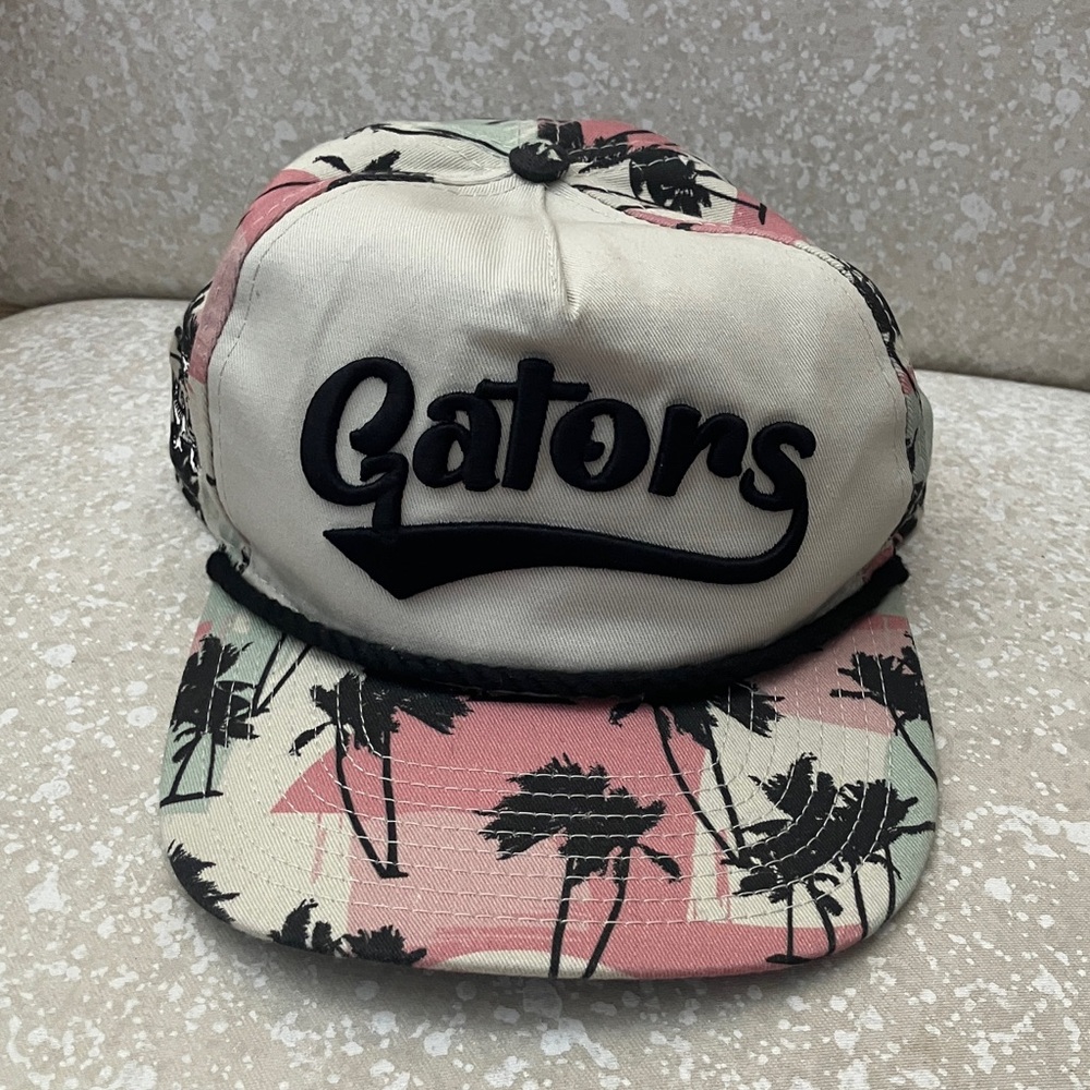 New Era Floral Palm Print Baseball Cap - Pink & Cream